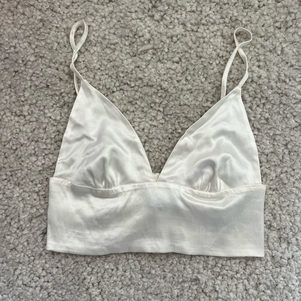 zara satin bralette